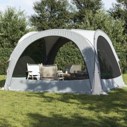 vidaXL Tienda de campaña tafetán 185T blanco 360x360x215 cm