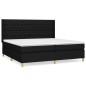 vidaXL Cama box spring con colchón tela negro 200x200 cm vidaXL Cama box spring con colchón tela negro 200x200 cm