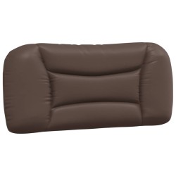 vidaXL Cabecero de cama acolchado cuero sintético marrón 80 cm