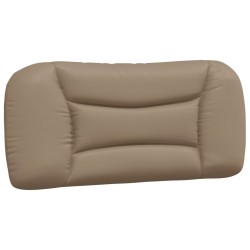 vidaXL Cabecero de cama acolchado cuero sintético capuchino 90 cm