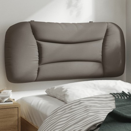 vidaXL Cabecero de cama acolchado tela gris taupé 80 cm