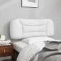 vidaXL Cabecero de cama acolchado cuero sintético blanco 100 cm vidaXL Cabecero de cama acolchado cuero sintético blanco 100 cm