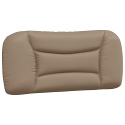 vidaXL Cabecero de cama acolchado cuero sintético capuchino 80 cm