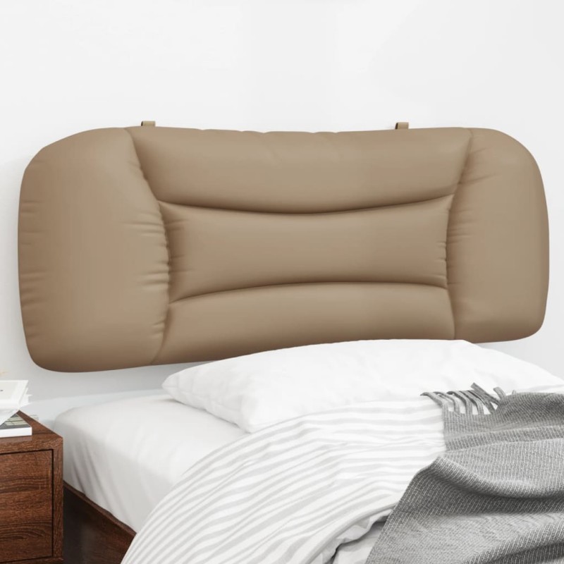 vidaXL Cabecero de cama acolchado cuero sintético capuchino 100 cm vidaXL Cabecero de cama acolchado cuero sintético capuchino 100 cm