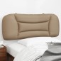 vidaXL Cabecero de cama acolchado cuero sintético capuchino 100 cm vidaXL Cabecero de cama acolchado cuero sintético capuchino 100 cm