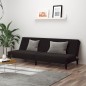 vidaXL Sofá cama de 2 plazas terciopelo negro vidaXL Sofá cama de 2 plazas terciopelo negro