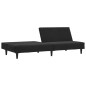 vidaXL Sofá cama de 2 plazas terciopelo negro vidaXL Sofá cama de 2 plazas terciopelo negro