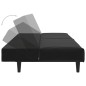 vidaXL Sofá cama de 2 plazas terciopelo negro vidaXL Sofá cama de 2 plazas terciopelo negro