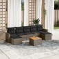 vidaXL Set de sofás de jardín 8 pzas y cojines ratán sintético gris vidaXL Set de sofás de jardín 8 pzas y cojines ratán sintético gris