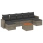 vidaXL Set de sofás de jardín 8 pzas y cojines ratán sintético gris vidaXL Set de sofás de jardín 8 pzas y cojines ratán sintético gris
