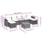 vidaXL Set de sofás de jardín 8 pzas y cojines ratán sintético gris vidaXL Set de sofás de jardín 8 pzas y cojines ratán sintético gris