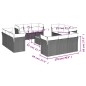 vidaXL Set sofás de jardín con cojines 13 piezas ratán sintético gris vidaXL Set sofás de jardín con cojines 13 piezas ratán sintético gris