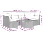 vidaXL Set de sofás de jardín 7 piezas con cojines ratán PE gris vidaXL Set de sofás de jardín 7 piezas con cojines ratán PE gris