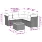 vidaXL Set de muebles de jardín 6 pzas y cojines ratán sintético gris