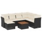 vidaXL Set de sofás de jardín 8 piezas y cojines ratán sintético negro vidaXL Set de sofás de jardín 8 piezas y cojines ratán sintético negro