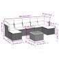 vidaXL Set de sofás de jardín 8 piezas y cojines ratán sintético negro vidaXL Set de sofás de jardín 8 piezas y cojines ratán sintético negro