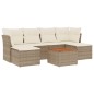 vidaXL Set sofás de jardín 7 piezas y cojines ratán sintético beige vidaXL Set sofás de jardín 7 piezas y cojines ratán sintético beige