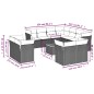 vidaXL Set de sofás de jardín 12 piezas cojines ratán sintético negro vidaXL Set de sofás de jardín 12 piezas cojines ratán sintético negro