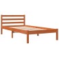 vidaXL Estructura de cama madera maciza de pino marrón cera 90x190 cm vidaXL Estructura de cama madera maciza de pino marrón cera 90x190 cm