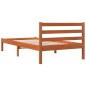 vidaXL Estructura de cama madera maciza de pino marrón cera 90x190 cm vidaXL Estructura de cama madera maciza de pino marrón cera 90x190 cm