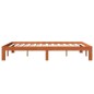 vidaXL Estructura de cama madera maciza pino marrón cera 140x190 cm