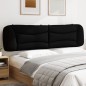 vidaXL Cabecero de cama acolchado tela negro 200 cm vidaXL Cabecero de cama acolchado tela negro 200 cm