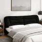 vidaXL Cabecero de cama acolchado tela negro 200 cm vidaXL Cabecero de cama acolchado tela negro 200 cm