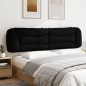 vidaXL Cabecero de cama acolchado tela negro 200 cm vidaXL Cabecero de cama acolchado tela negro 200 cm