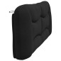 vidaXL Cabecero de cama acolchado tela negro 200 cm vidaXL Cabecero de cama acolchado tela negro 200 cm