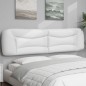 vidaXL Cabecero de cama acolchado cuero sintético blanco 200 cm vidaXL Cabecero de cama acolchado cuero sintético blanco 200 cm