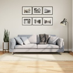 vidaXL Alfombra de pelo largo moderna crema 80x150 cm