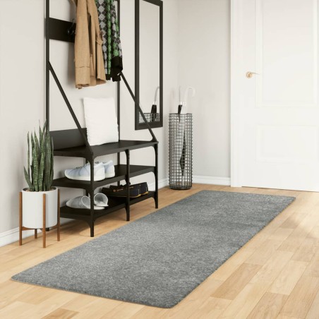 vidaXL Alfombra de pelo largo moderna verde 80x250 cm