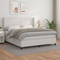 vidaXL Cama box spring con colchón cuero sintético blanco 160x200 cm vidaXL Cama box spring con colchón cuero sintético blanco 160x200 cm