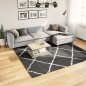 vidaXL Alfombra de pelo largo moderna negro y crema 240x240 cm vidaXL Alfombra de pelo largo moderna negro y crema 240x240 cm