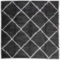 vidaXL Alfombra de pelo largo moderna negro y crema 240x240 cm vidaXL Alfombra de pelo largo moderna negro y crema 240x240 cm