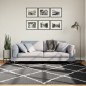 vidaXL Alfombra de pelo largo moderna negro y crema 200x200 cm