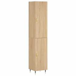 vidaXL Aparador de madera contrachapada roble Sonoma 34,5x34x180 cm