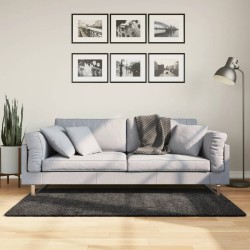 vidaXL Alfombra de pelo largo moderna gris antracita 80x150 cm