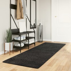 vidaXL Alfombra de pelo largo moderna gris antracita 80x250 cm