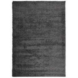 vidaXL Alfombra de pelo largo moderna gris antracita 160x230 cm