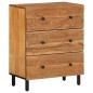 vidaXL Armarios auxiliares 2 uds madera maciza de acacia 60x33x75 cm