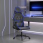 vidaXL Silla gaming de masaje cuero sintético negro y azul vidaXL Silla gaming de masaje cuero sintético negro y azul