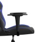 vidaXL Silla gaming de masaje cuero sintético negro y azul vidaXL Silla gaming de masaje cuero sintético negro y azul