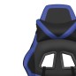 vidaXL Silla gaming de masaje cuero sintético negro y azul vidaXL Silla gaming de masaje cuero sintético negro y azul