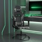 vidaXL Silla gaming de masaje cuero sintético negro y camuflaje vidaXL Silla gaming de masaje cuero sintético negro y camuflaje