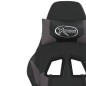 vidaXL Silla gaming de masaje cuero sintético negro y gris
