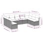vidaXL Set de muebles de jardín 9 pzas y cojines ratán sintético gris vidaXL Set de muebles de jardín 9 pzas y cojines ratán sintético gris