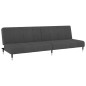 vidaXL Sofá cama de 2 plazas terciopelo gris oscuro vidaXL Sofá cama de 2 plazas terciopelo gris oscuro