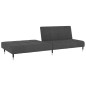 vidaXL Sofá cama de 2 plazas terciopelo gris oscuro vidaXL Sofá cama de 2 plazas terciopelo gris oscuro