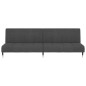 vidaXL Sofá cama de 2 plazas terciopelo gris oscuro vidaXL Sofá cama de 2 plazas terciopelo gris oscuro